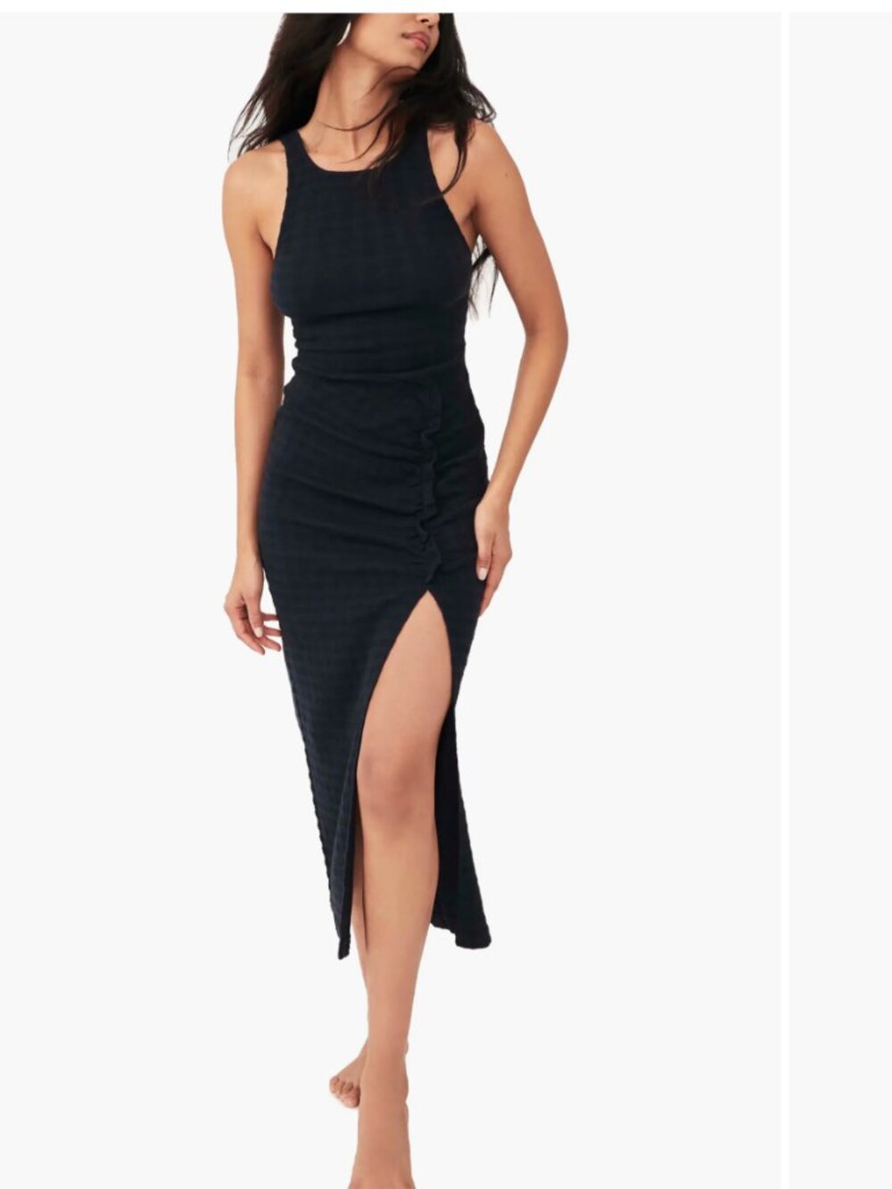 Free People Kokomo Sleeveless Midi Dress Navy Blue Small